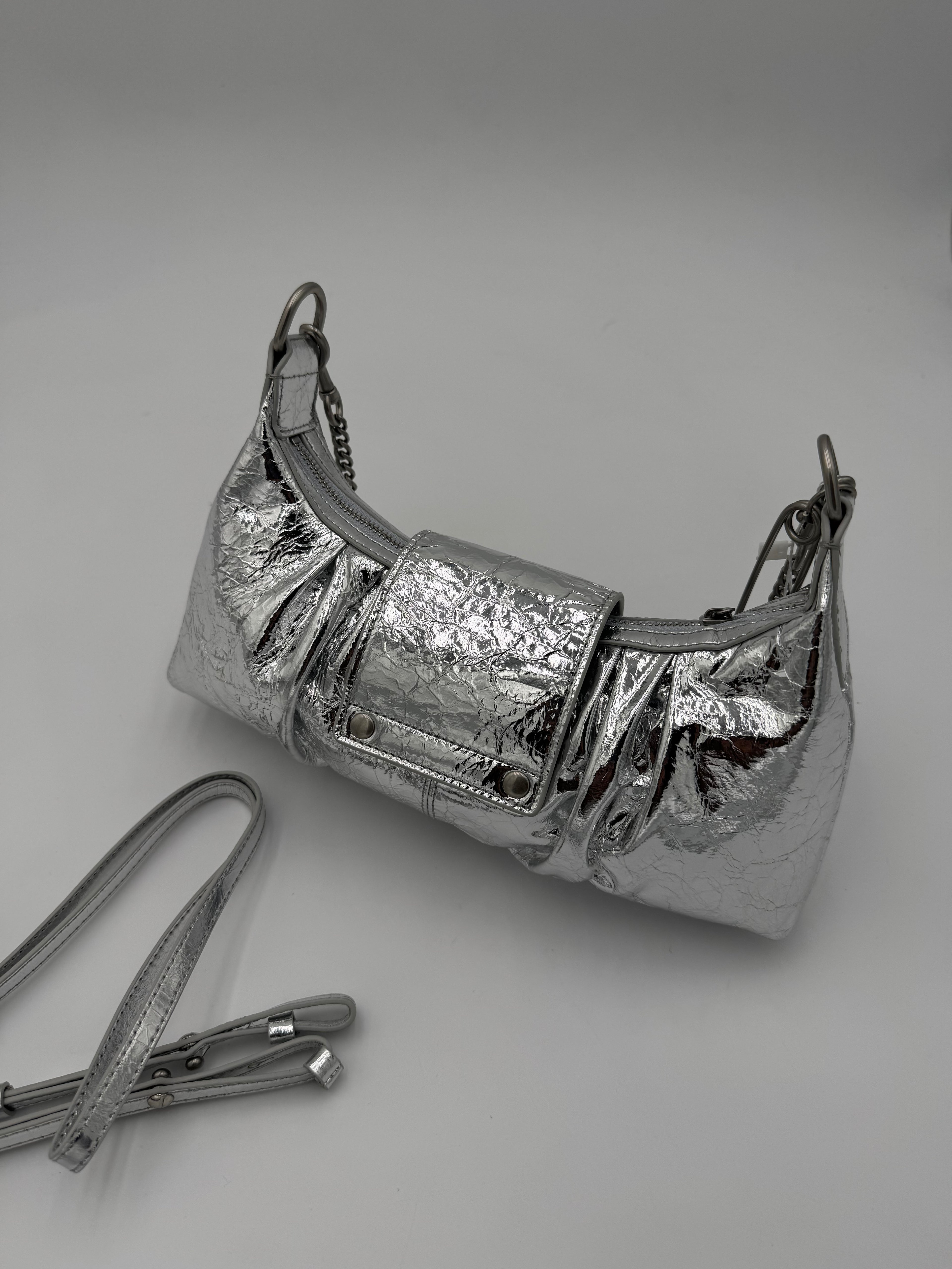 Borsa balen 23cm argento