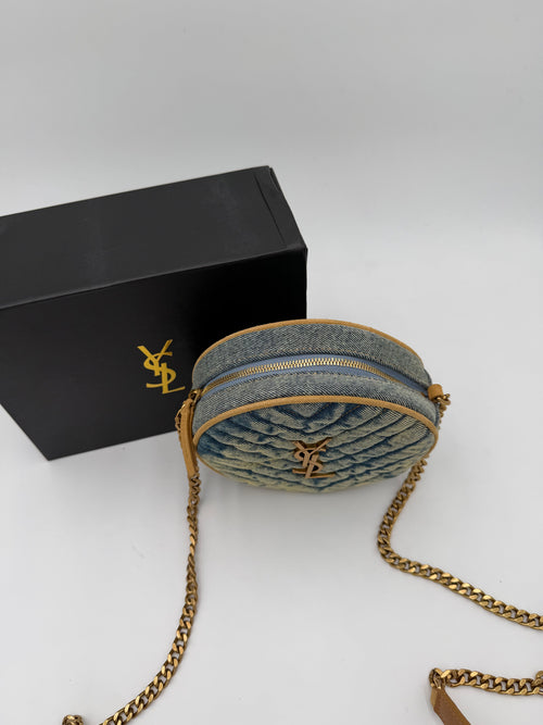 Borsa denim rotonda