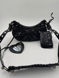 Borsa balen 23cm black/arg