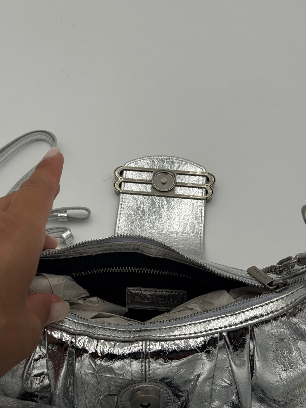 Borsa balen 23cm argento