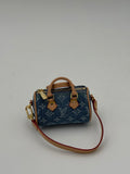 Charm/portachiavi baule denim