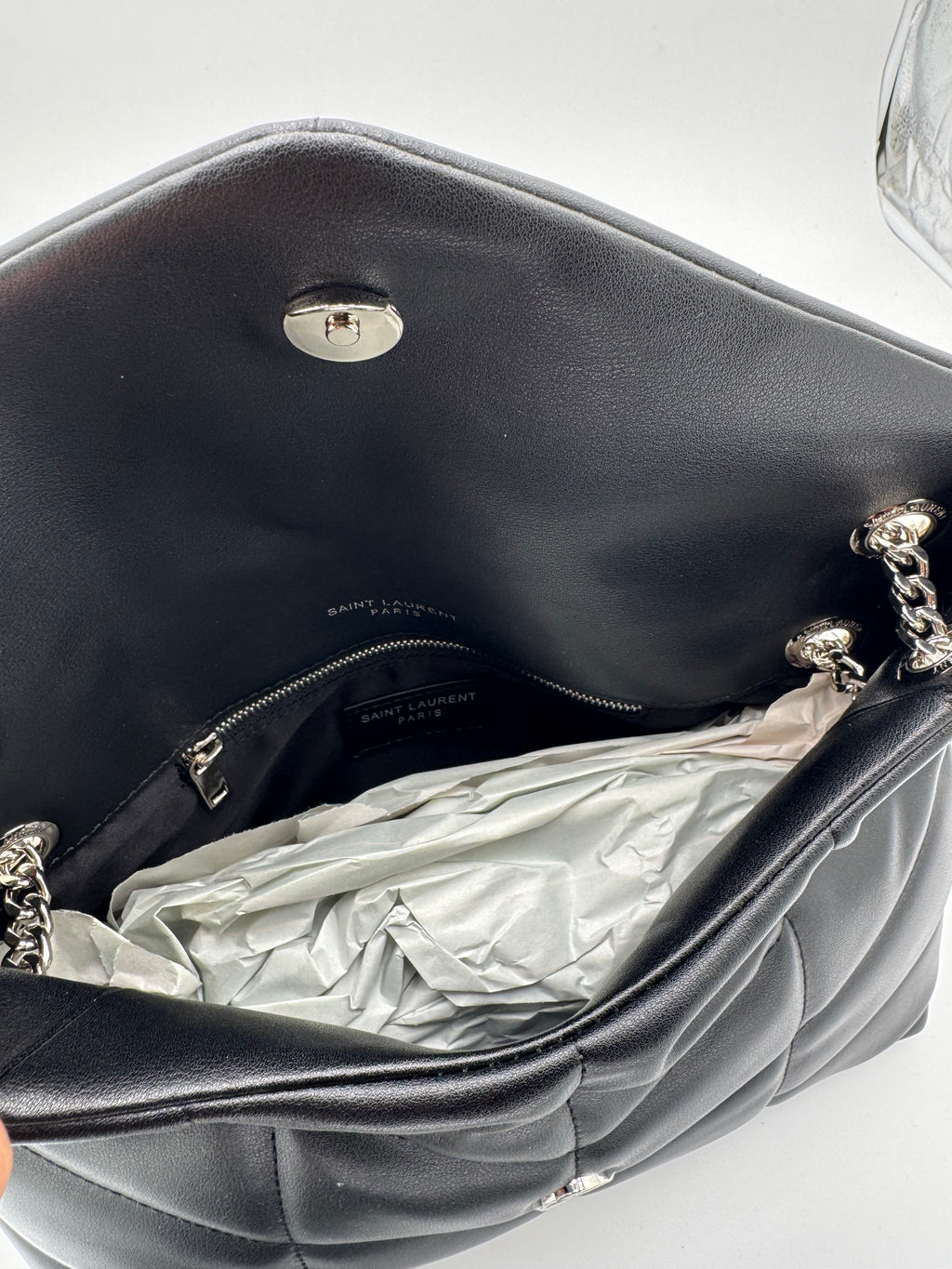 Borsa puff argento 30cm