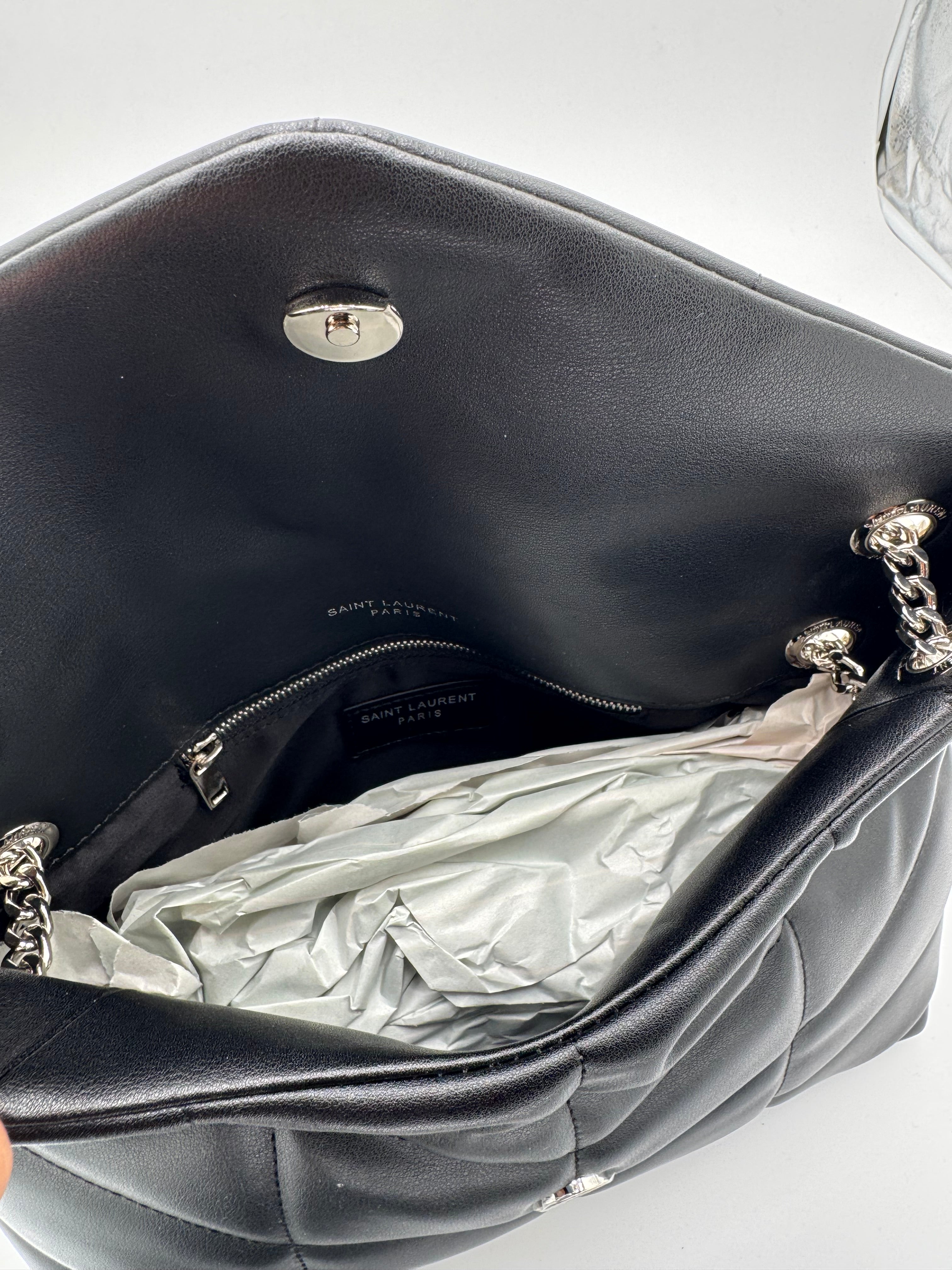 Borsa puff argento 30cm