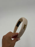 Cerchietto trapuntato beige