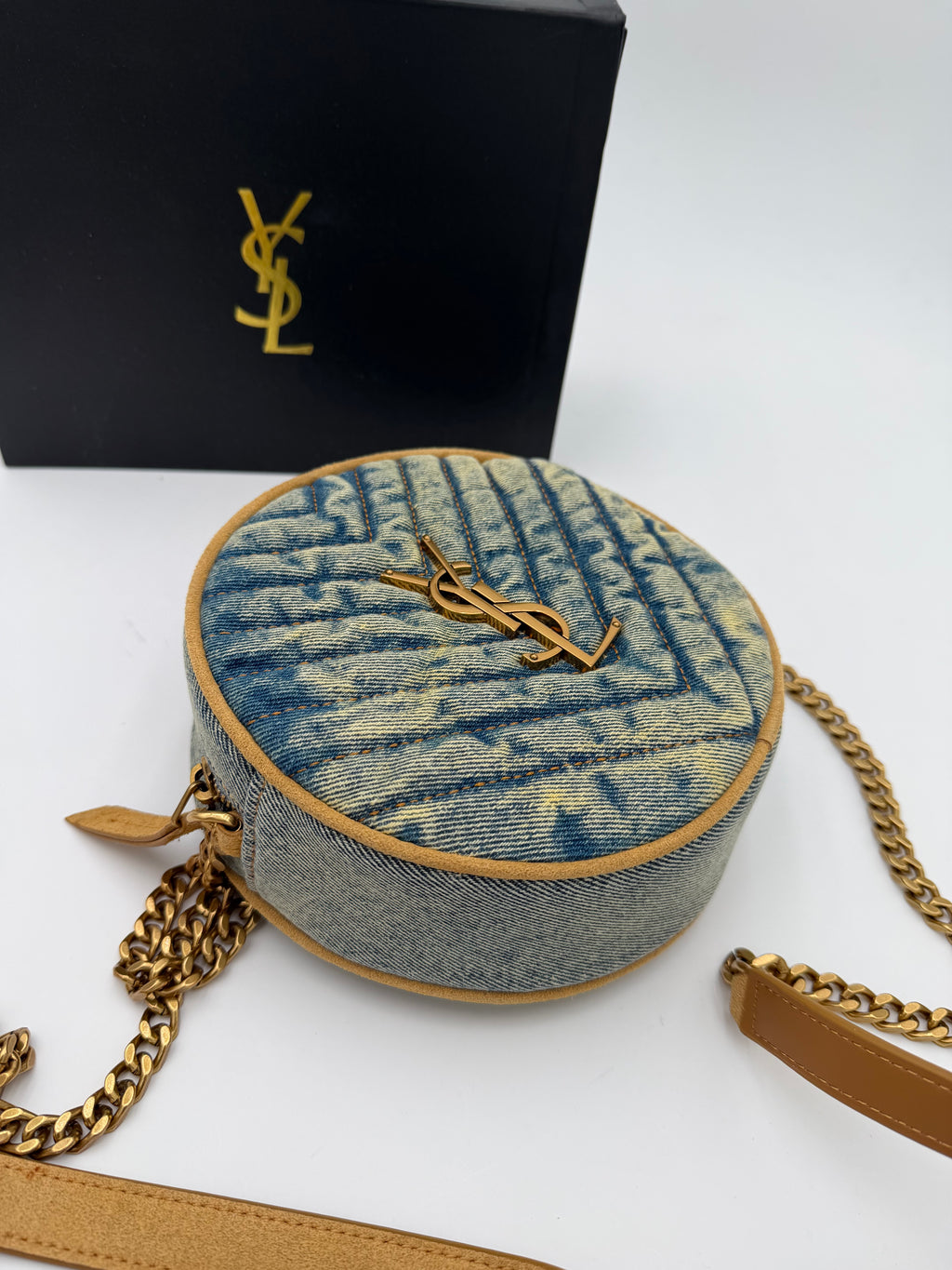Borsa denim rotonda