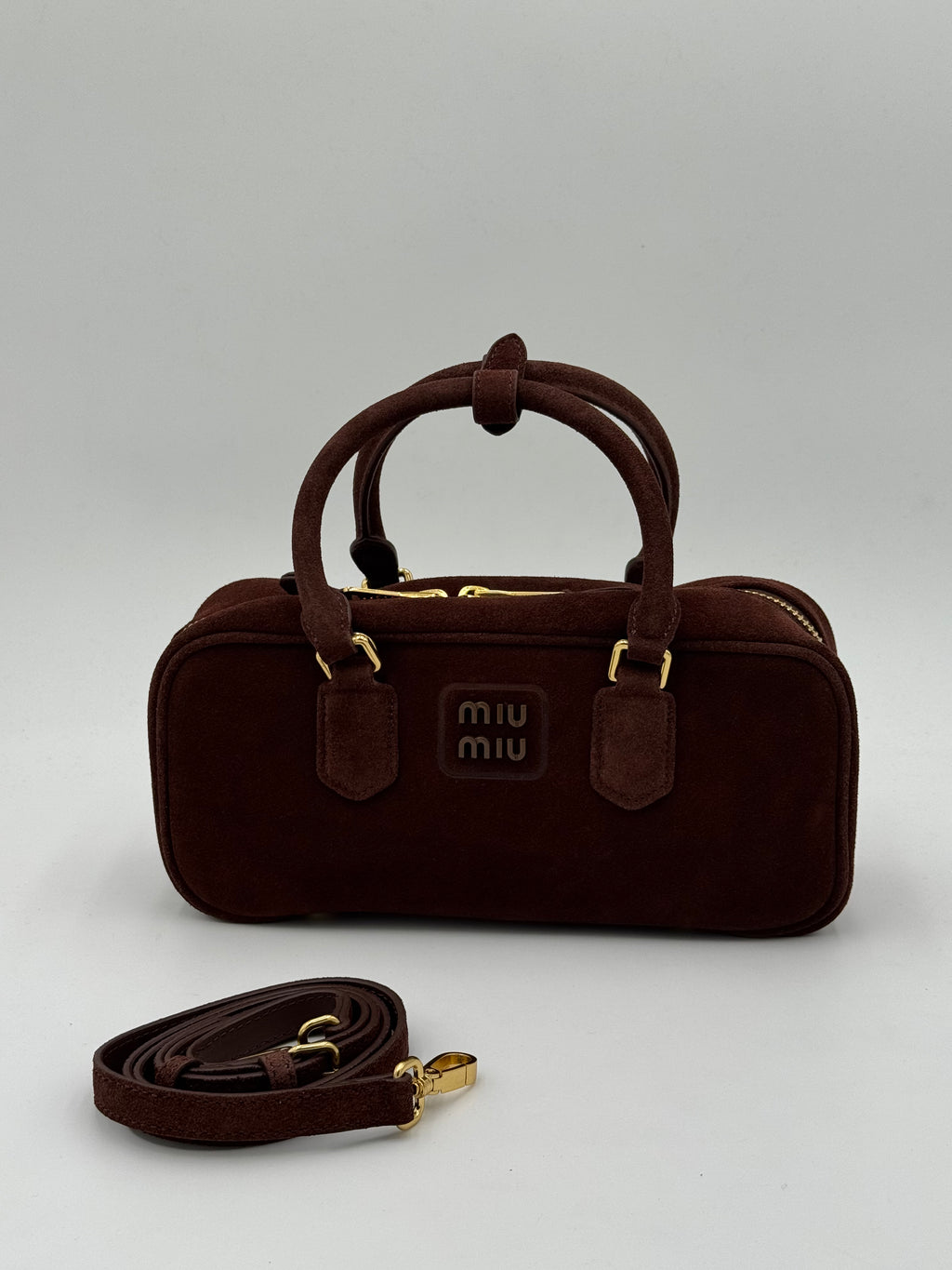 Borsa camoscio chocolate 25cm