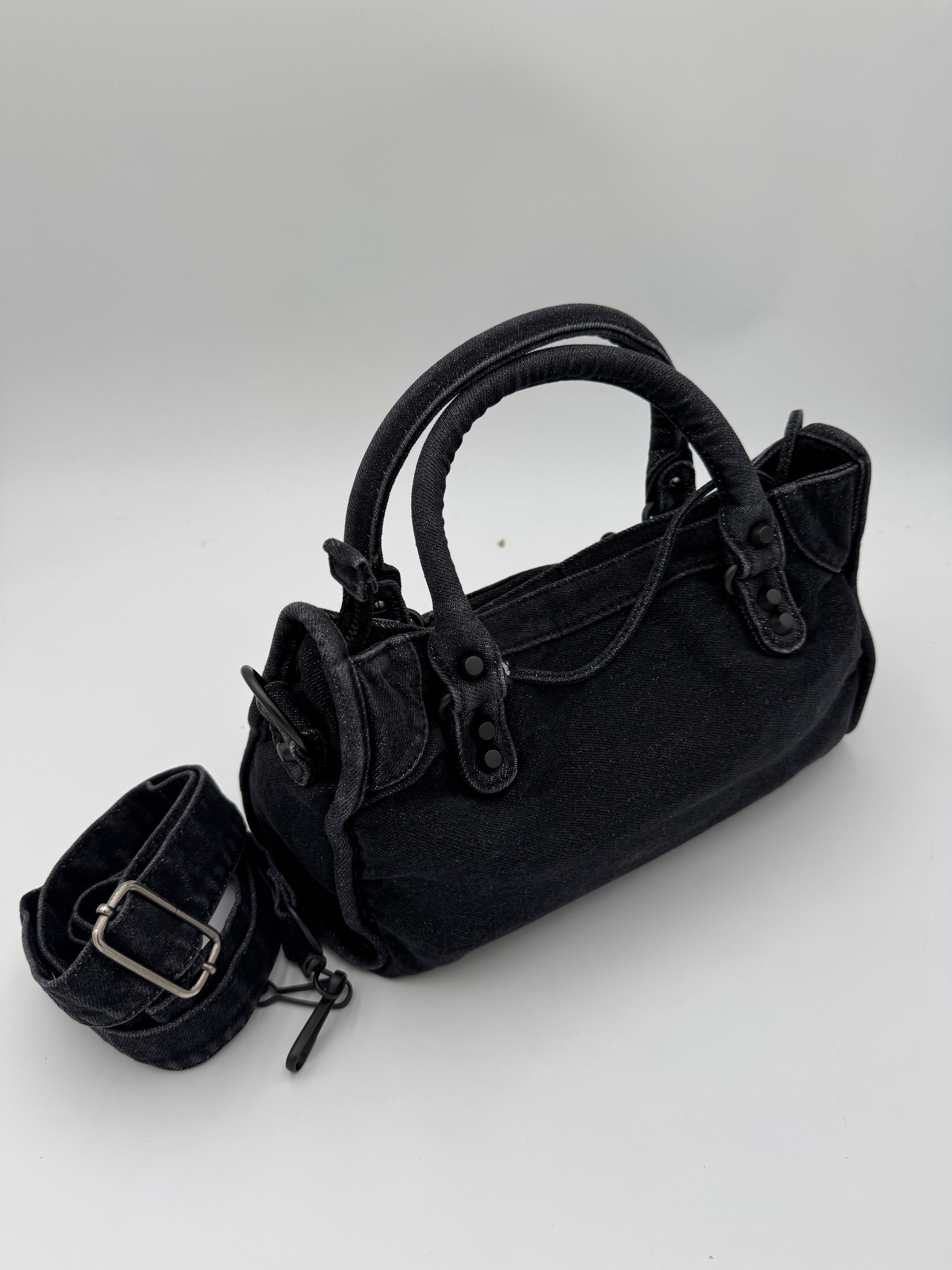 Borsa bale denim black 25cm
