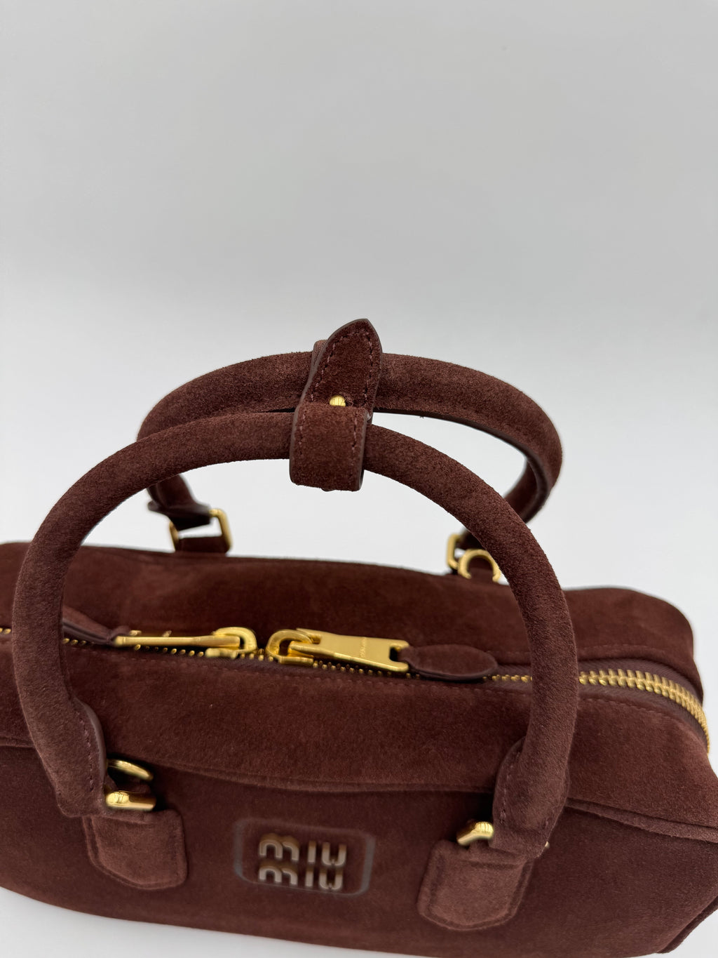 Borsa camoscio chocolate 25cm