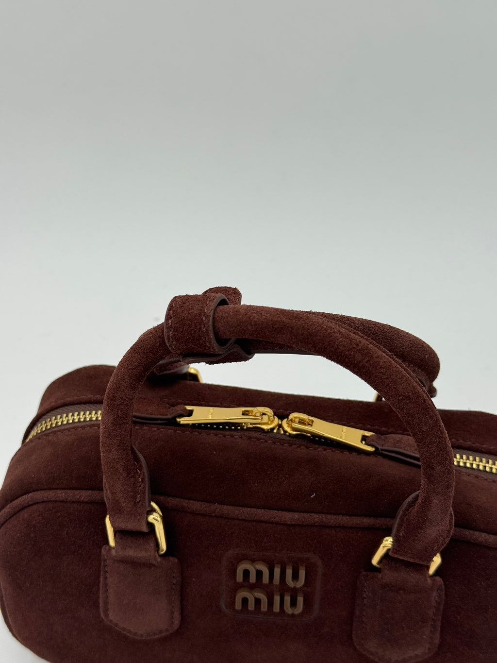 Borsa camoscio chocolate 23cm