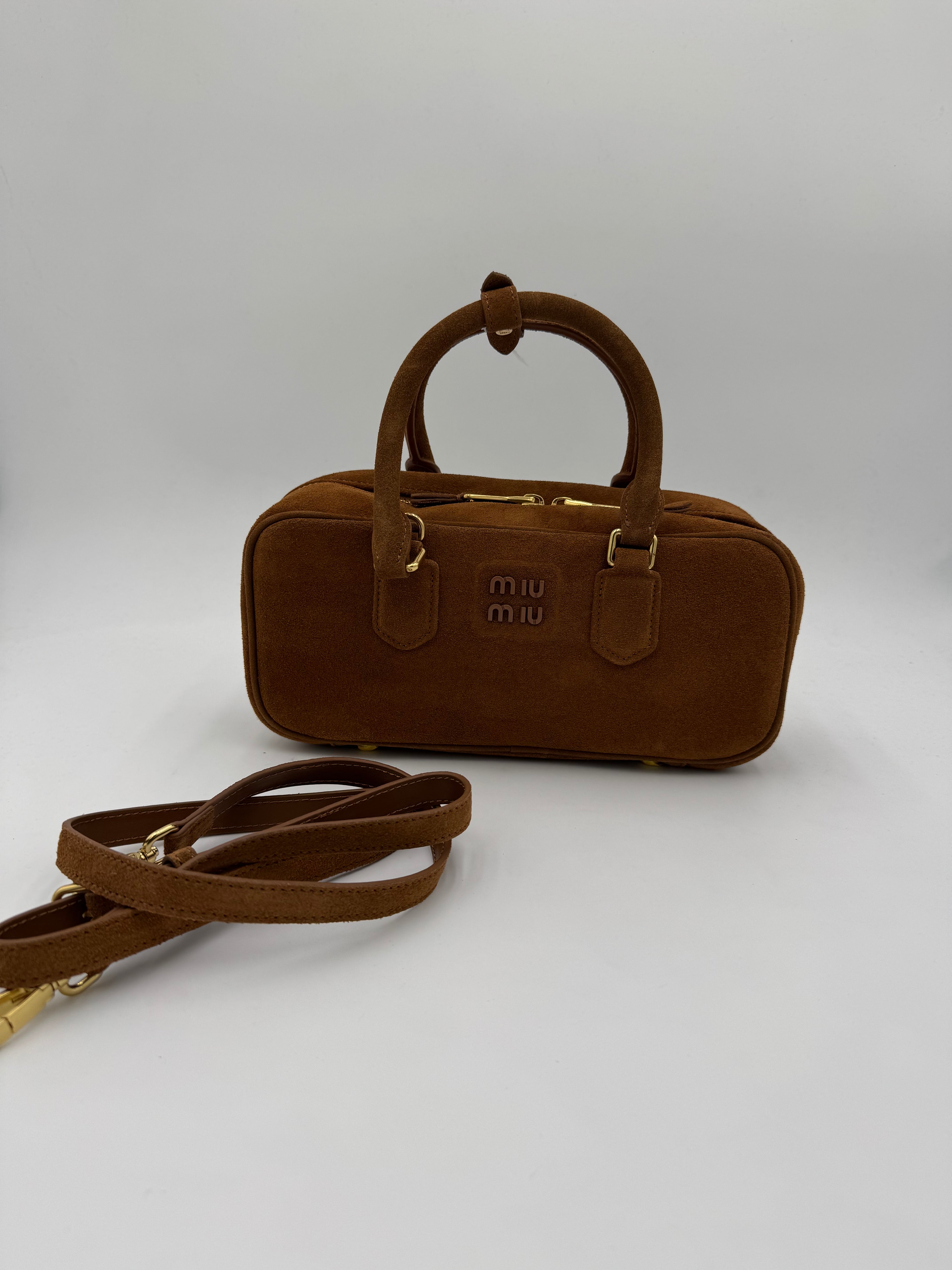 Borsa camoscio camel 25cm