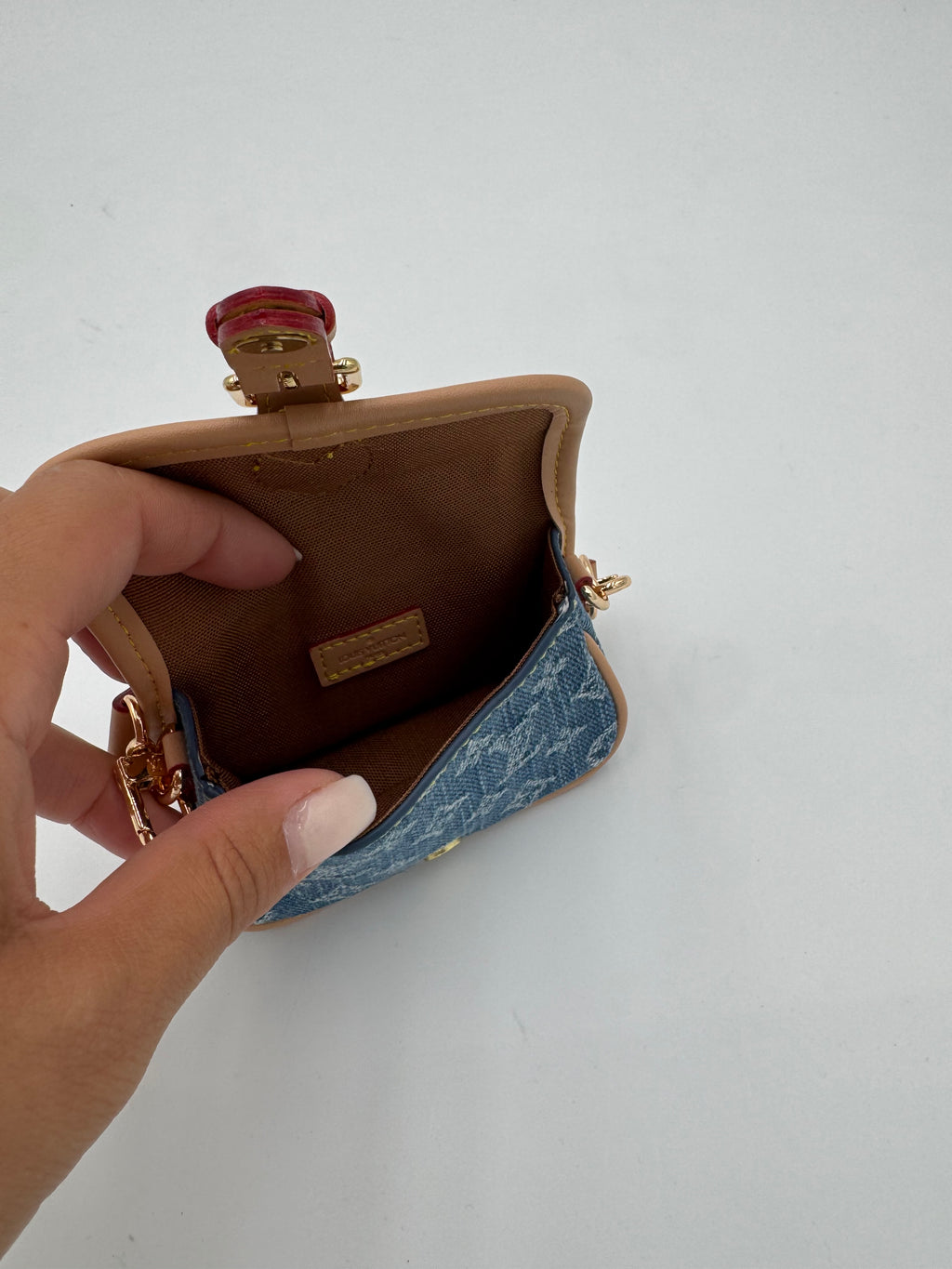 Charm/portachiavi denim bag
