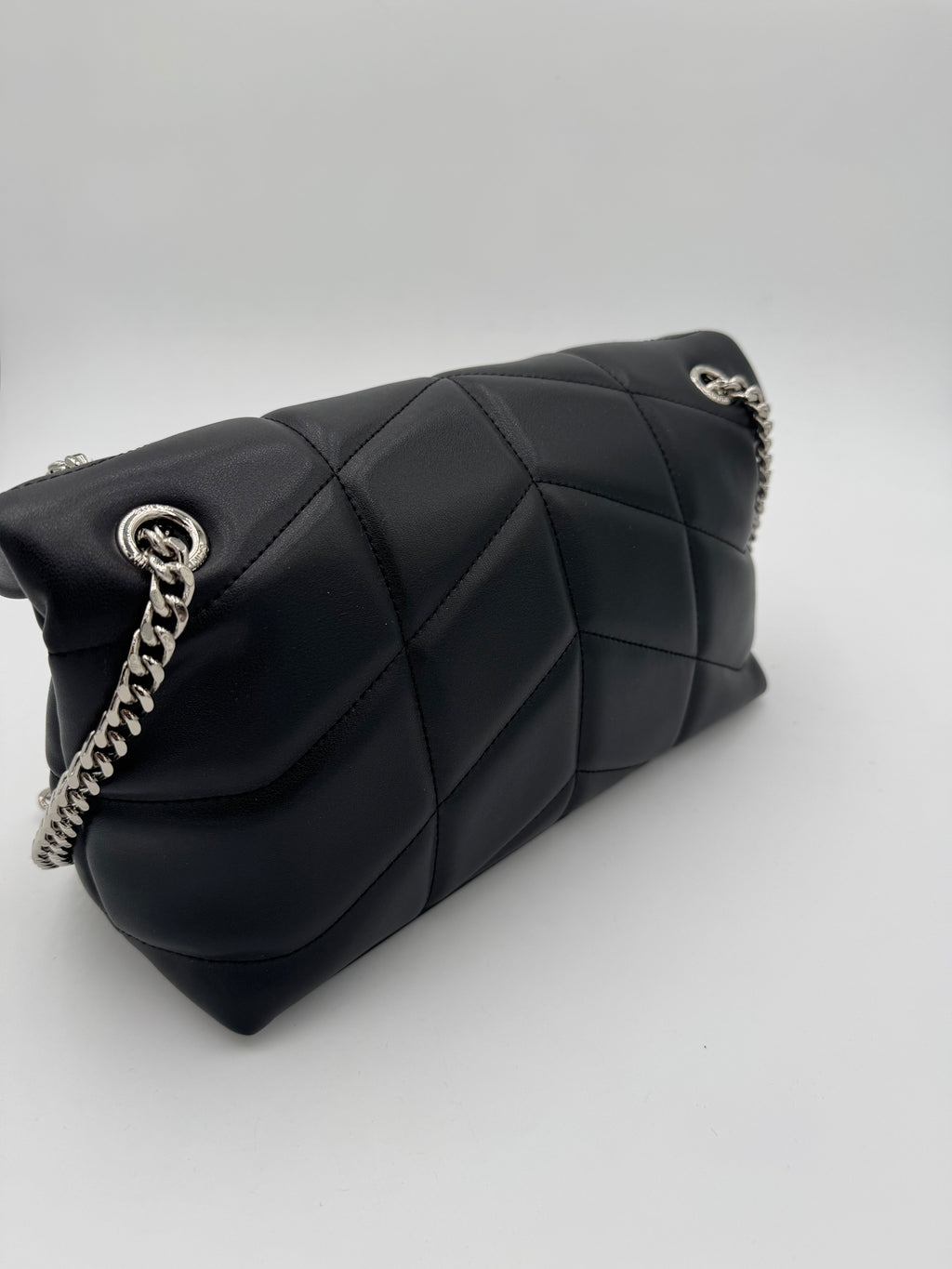 Borsa puff argento 30cm