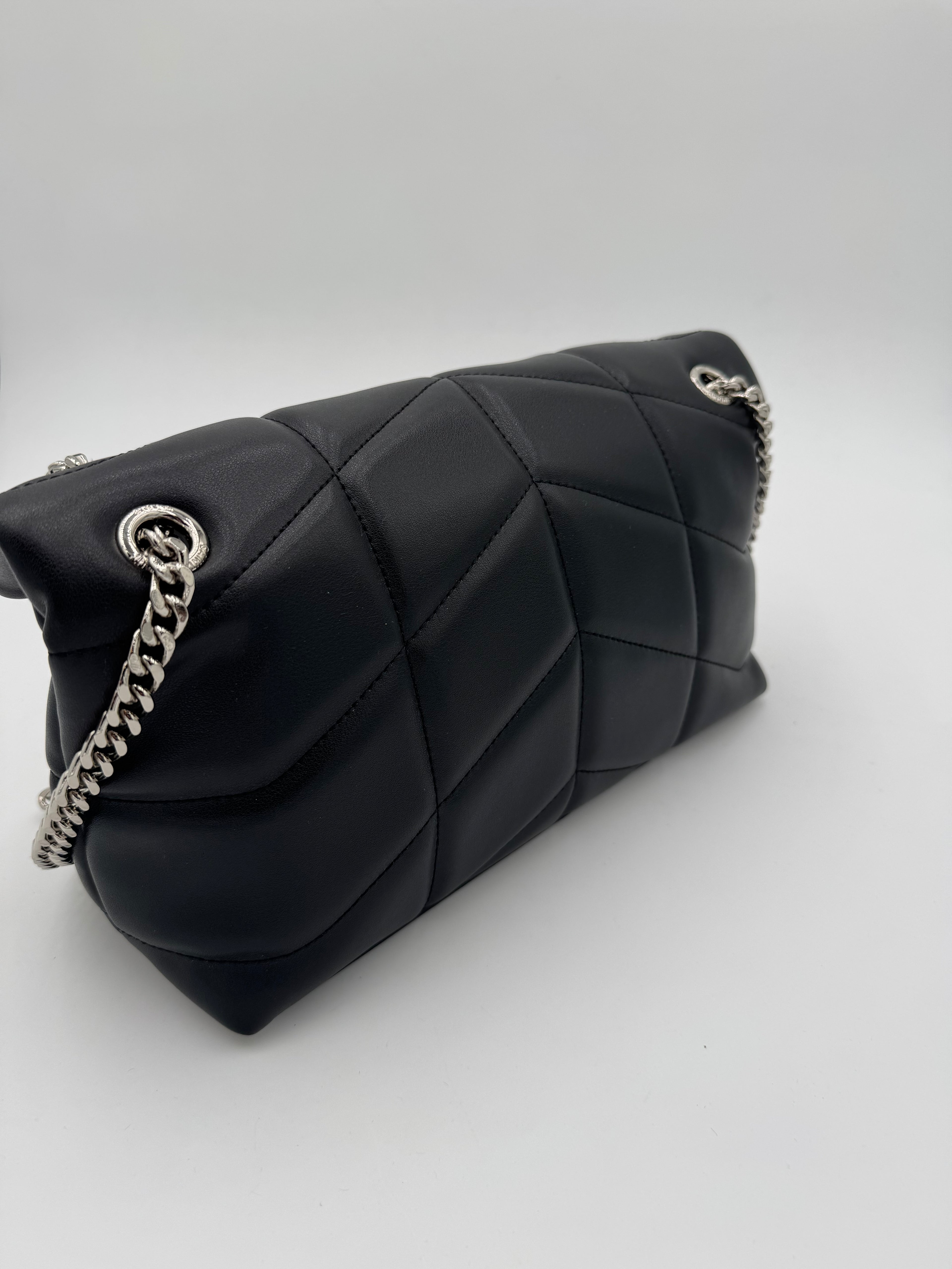 Borsa puff argento 30cm
