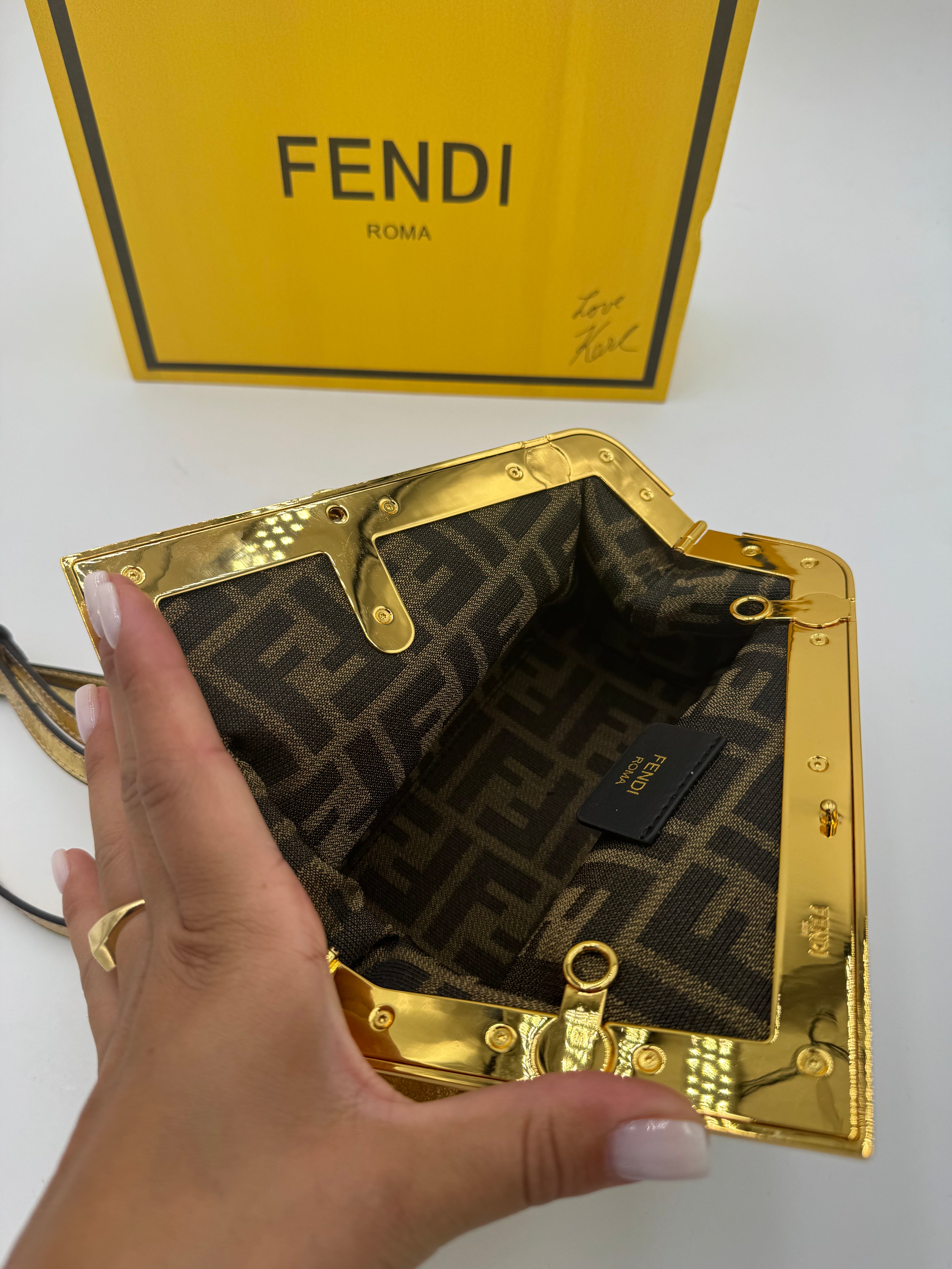 Borsa elegant gold 23cm