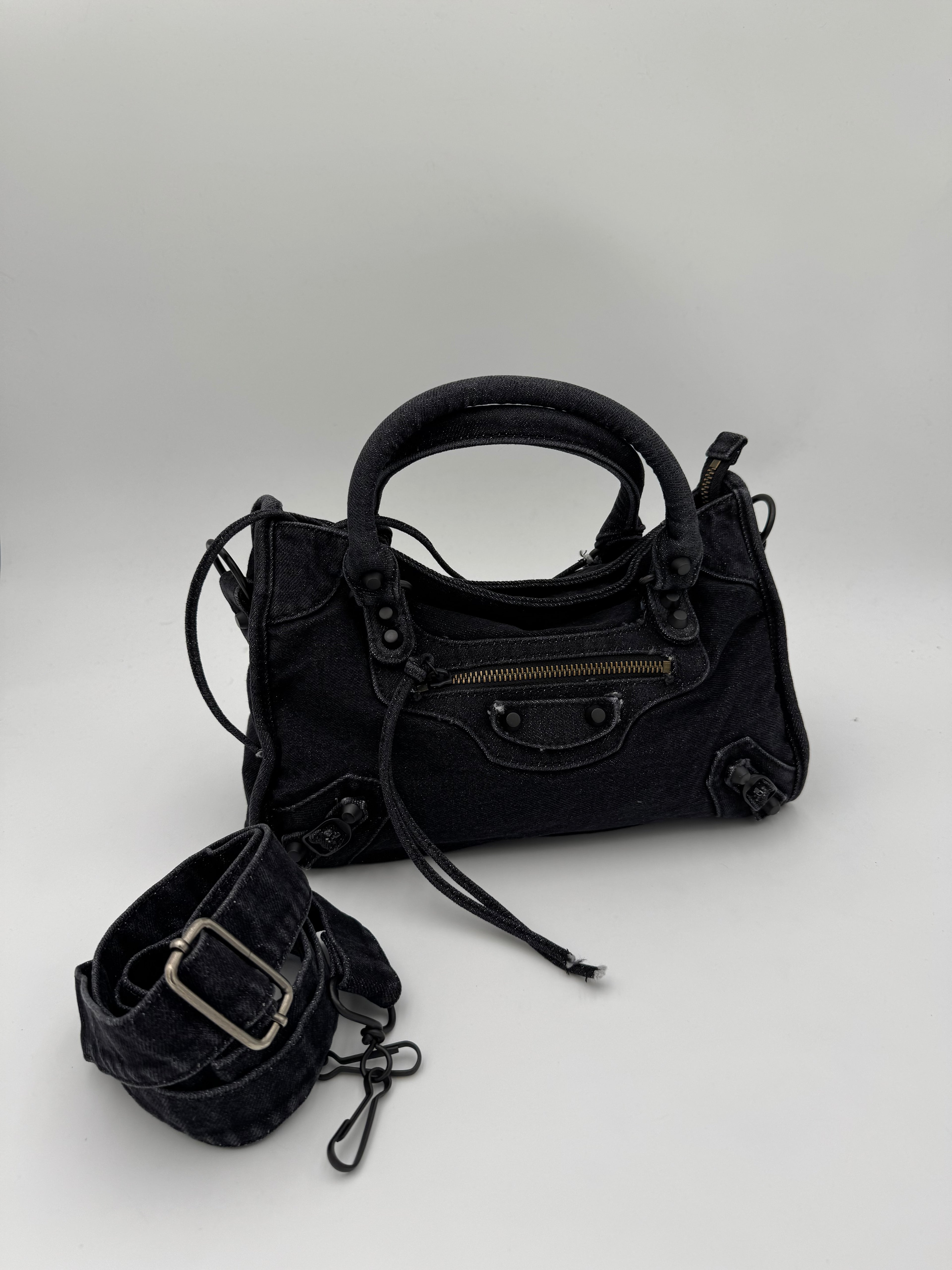 Borsa bale denim black 25cm