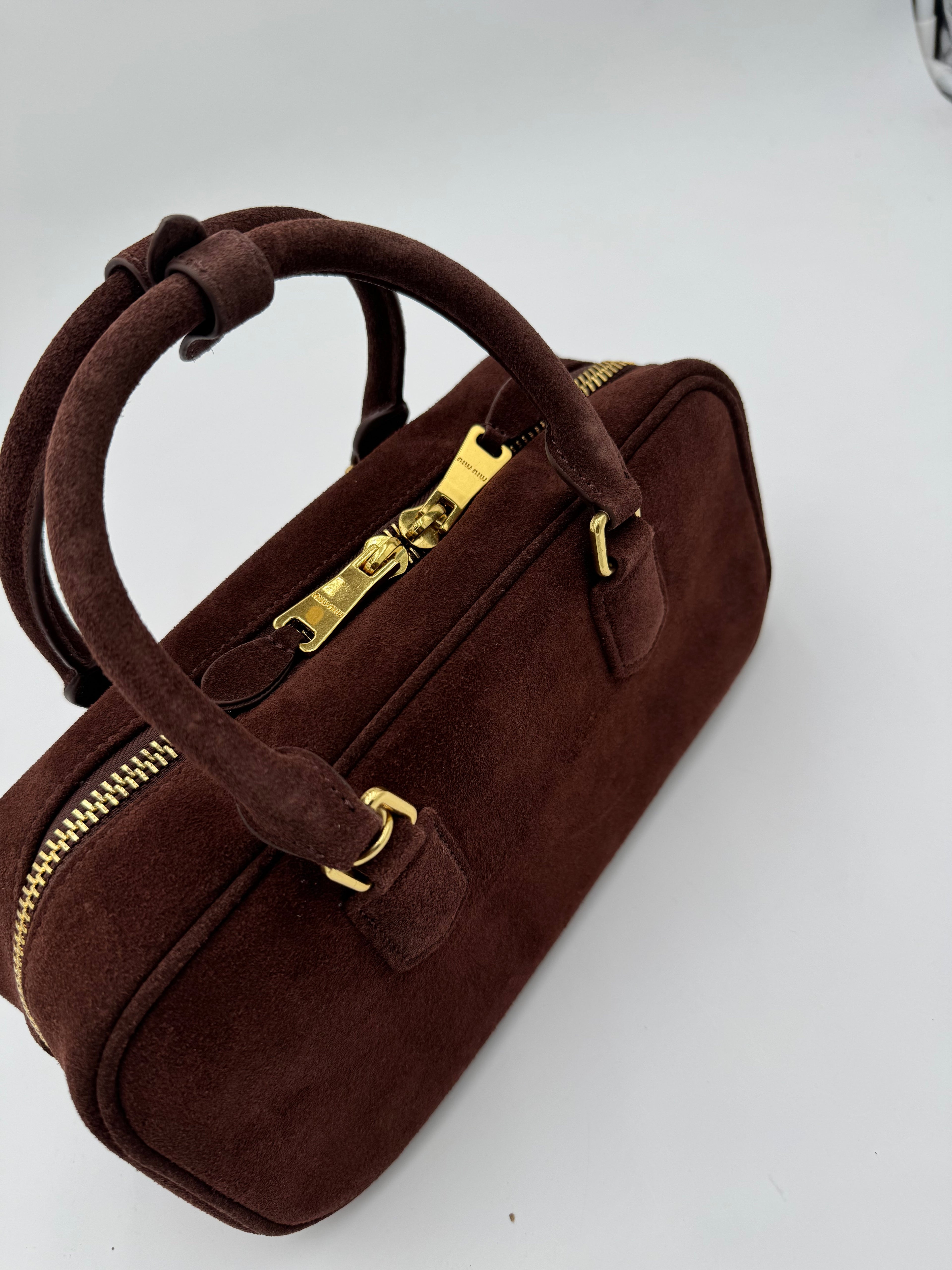 Borsa camoscio chocolate 25cm