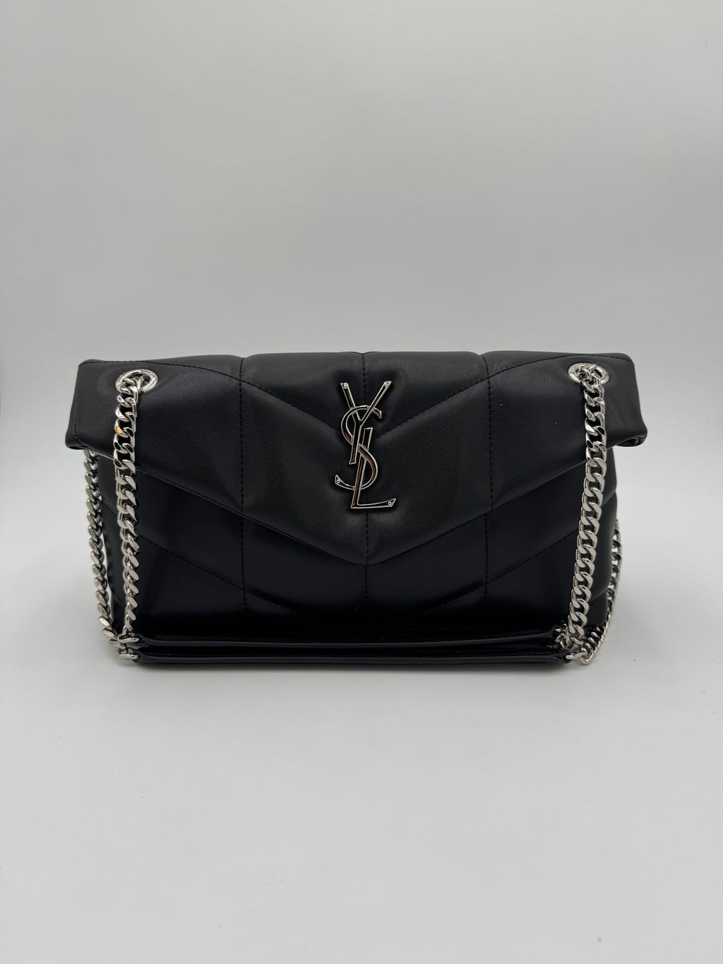 Borsa puff argento 30cm