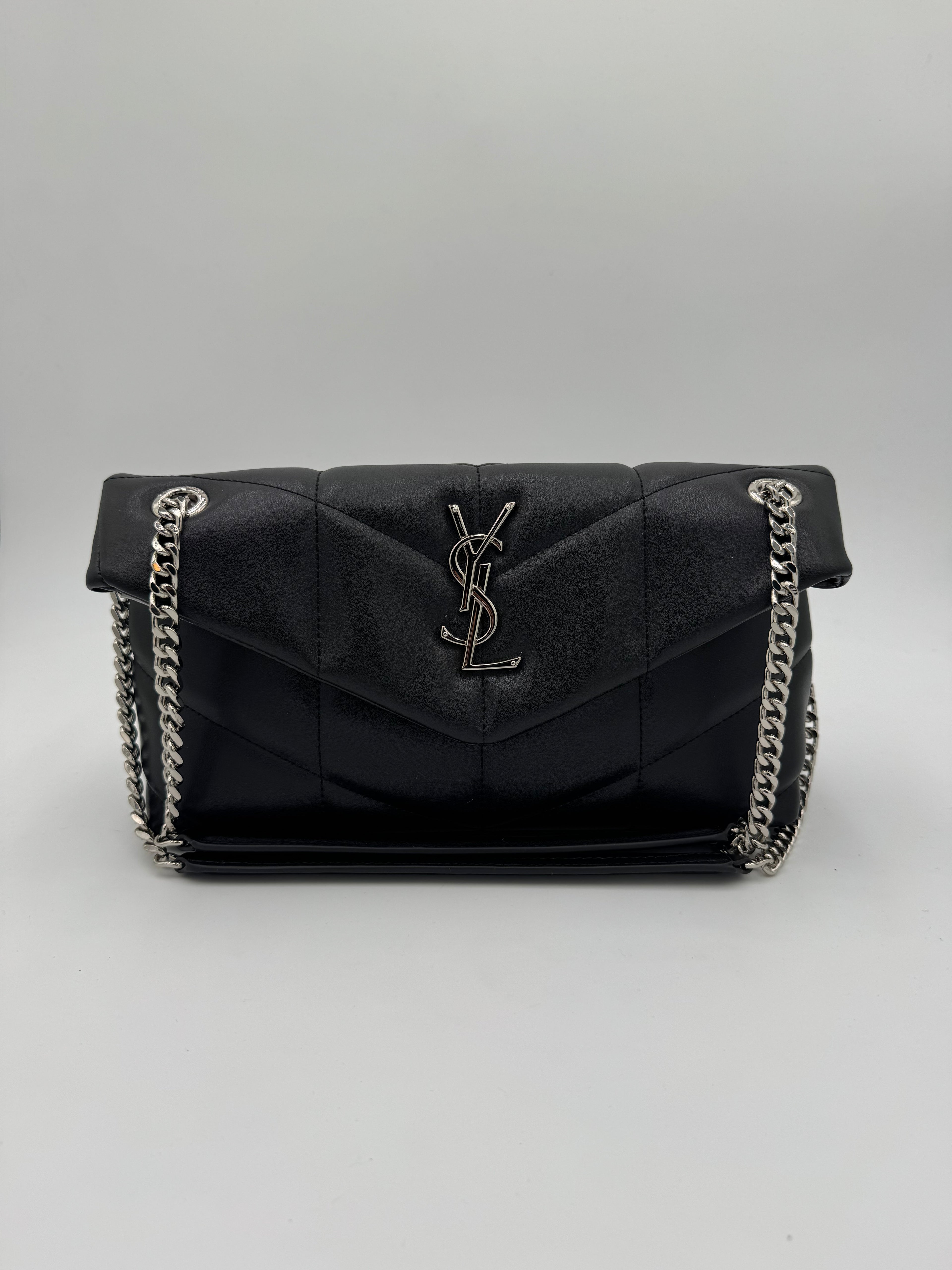 Borsa puff argento 30cm