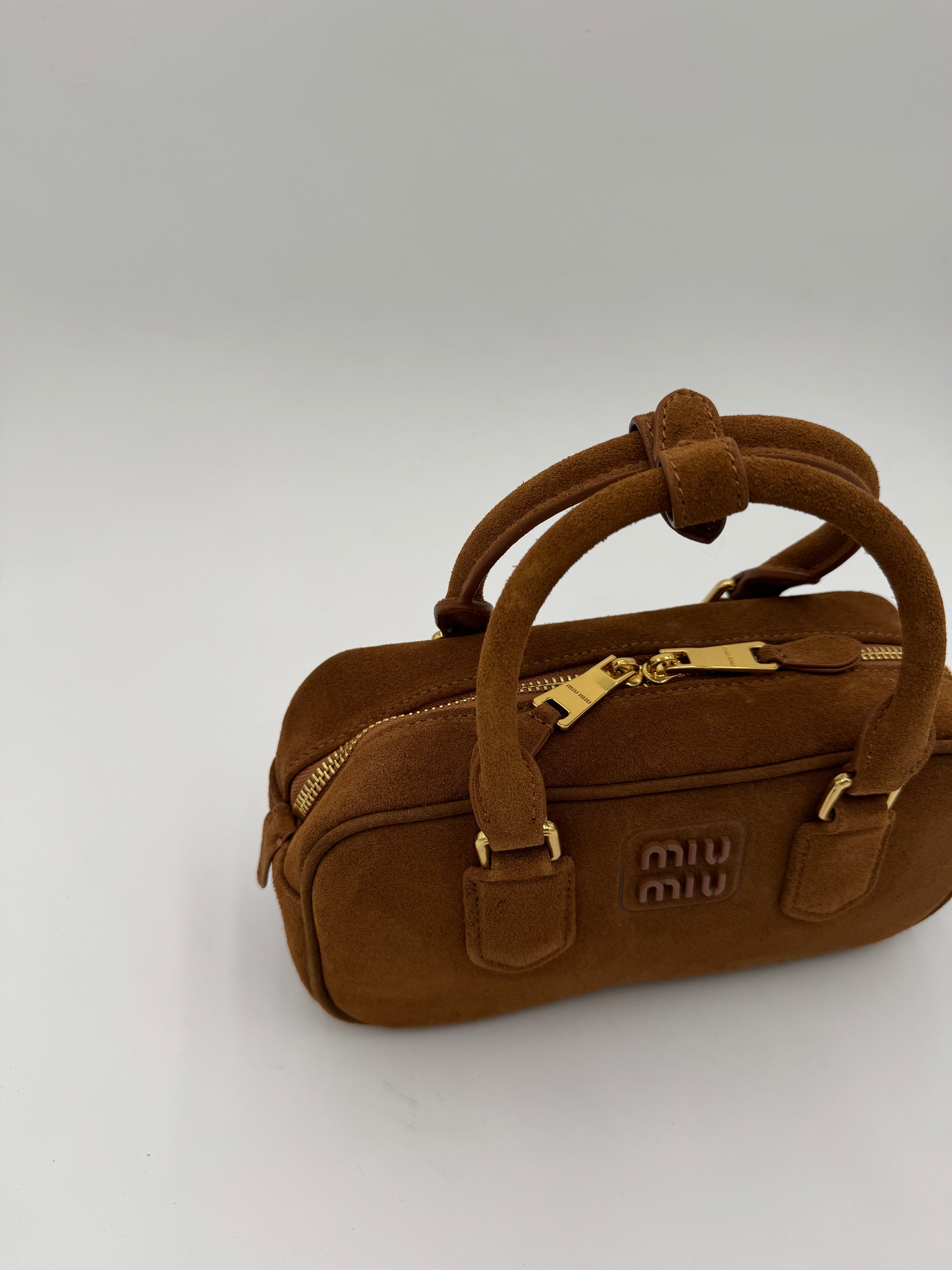 Borsa camoscio camel 23cm