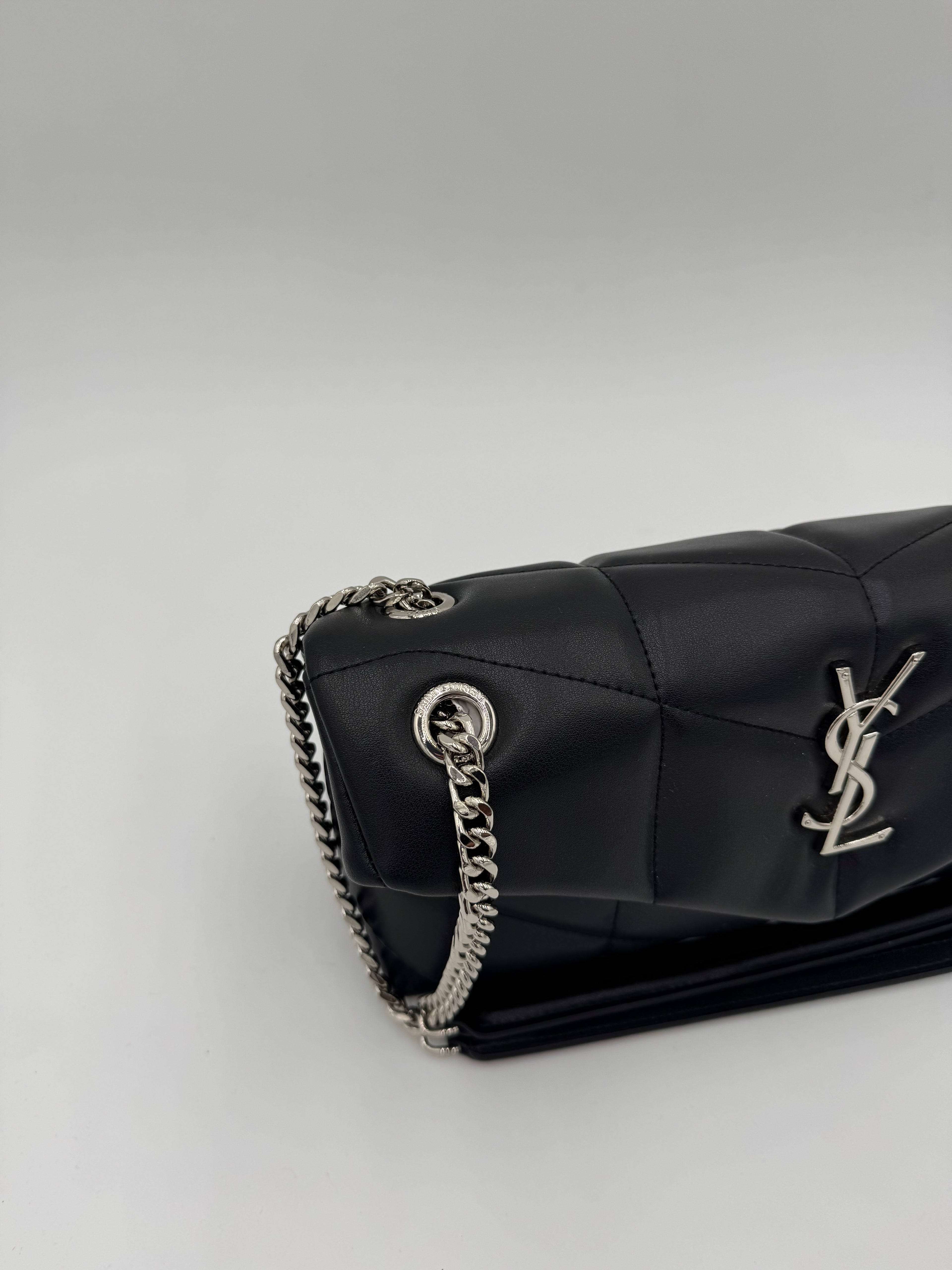 Borsa puff argento 30cm