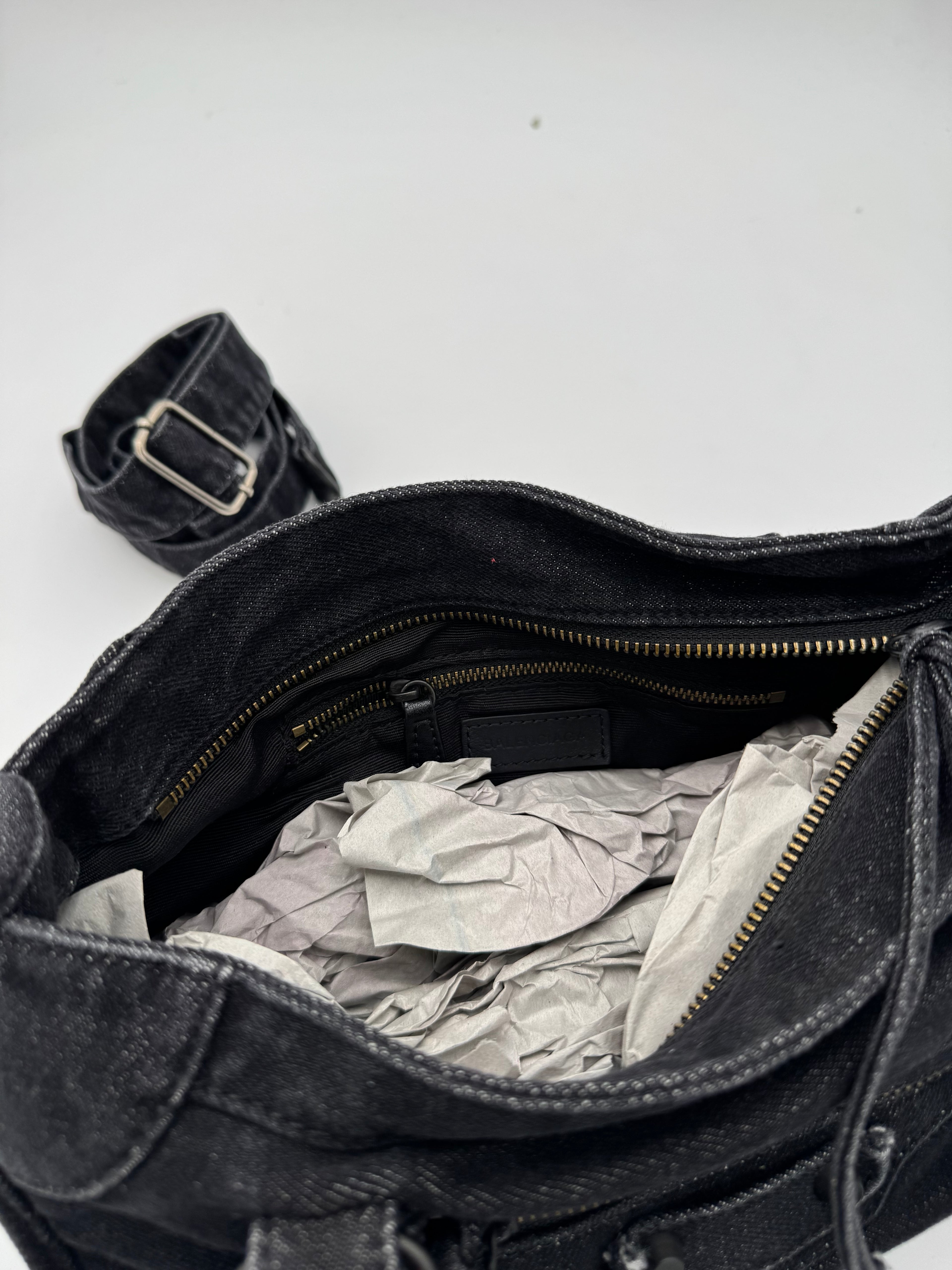 Borsa bale denim black 25cm