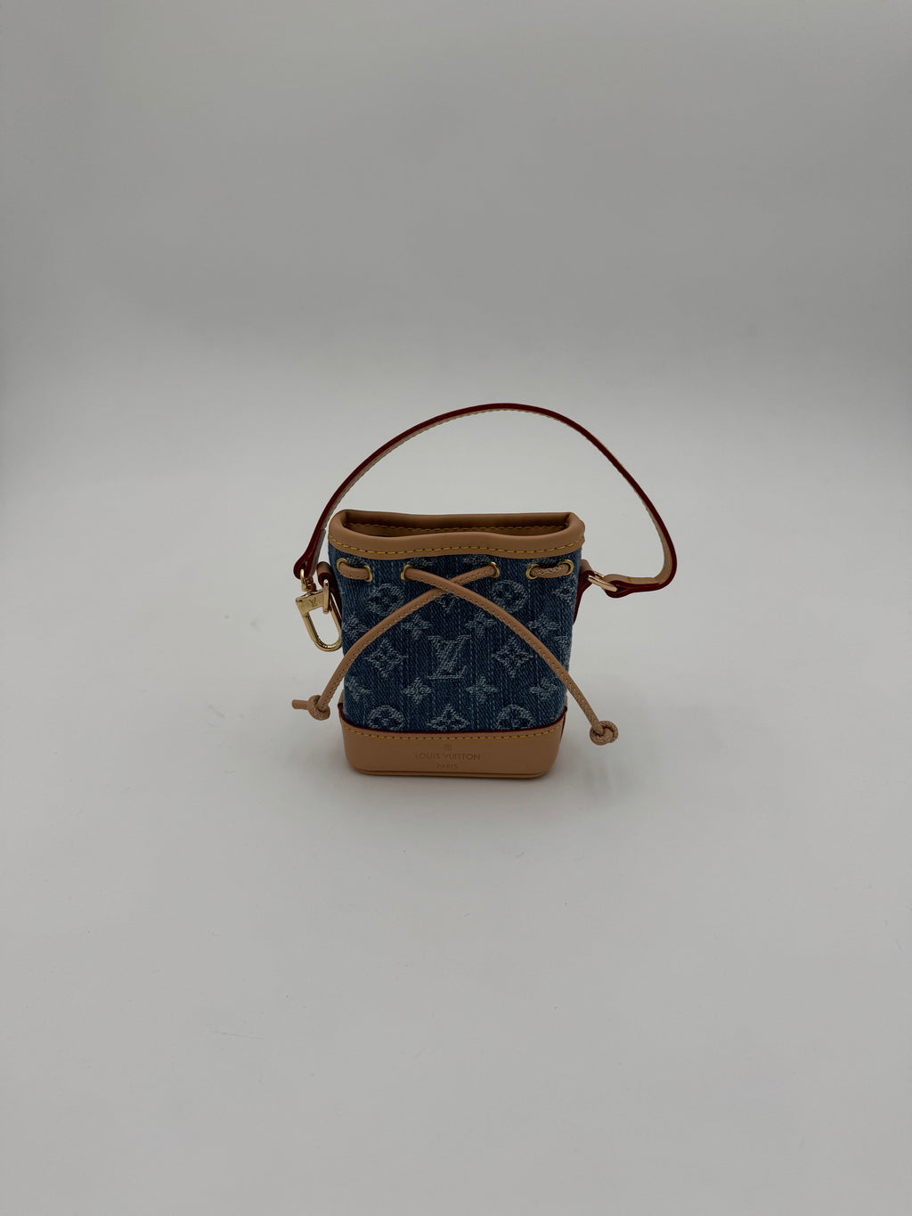 Charm/portachiavi denim secchiello