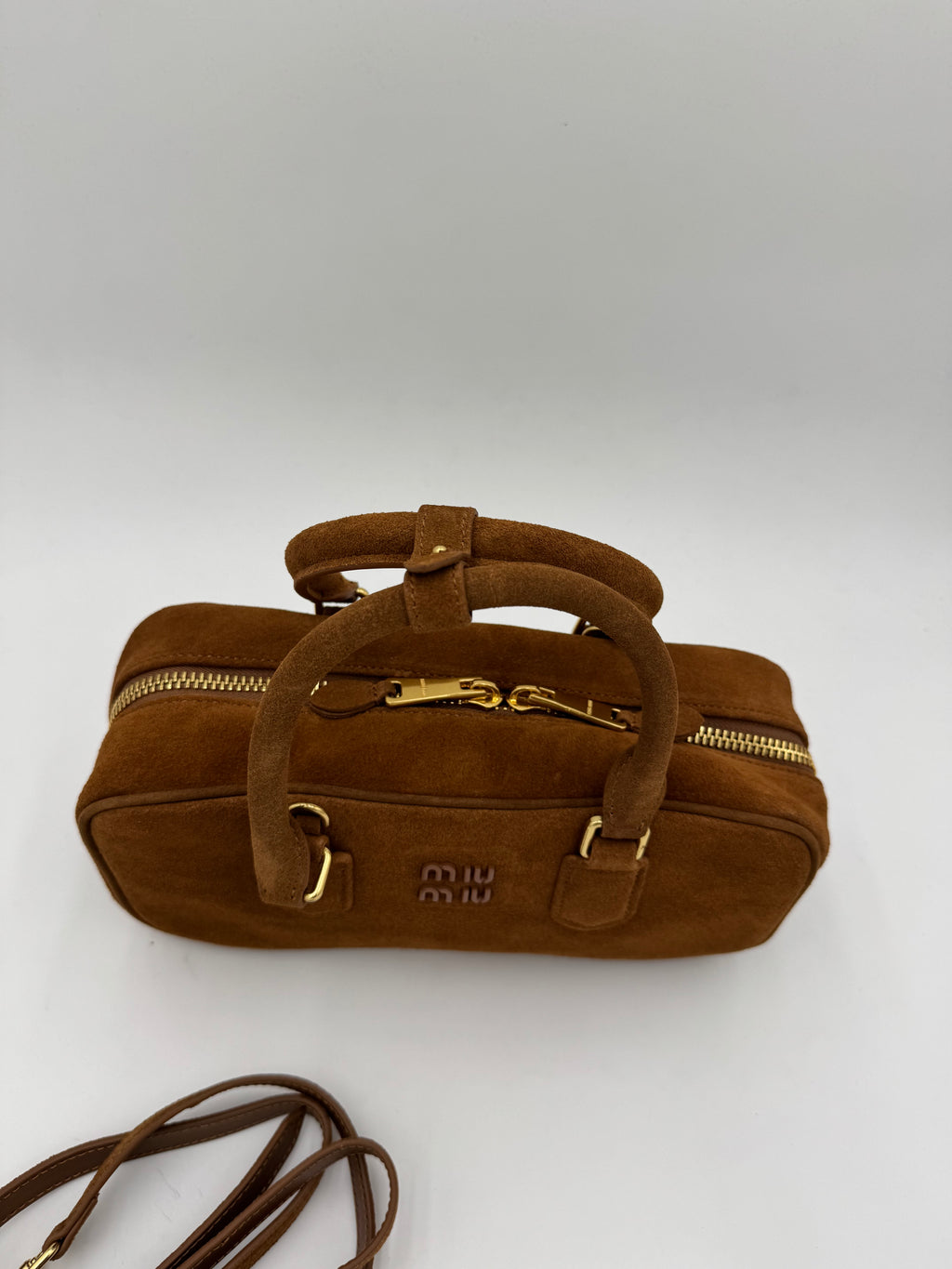 Borsa camoscio camel 25cm