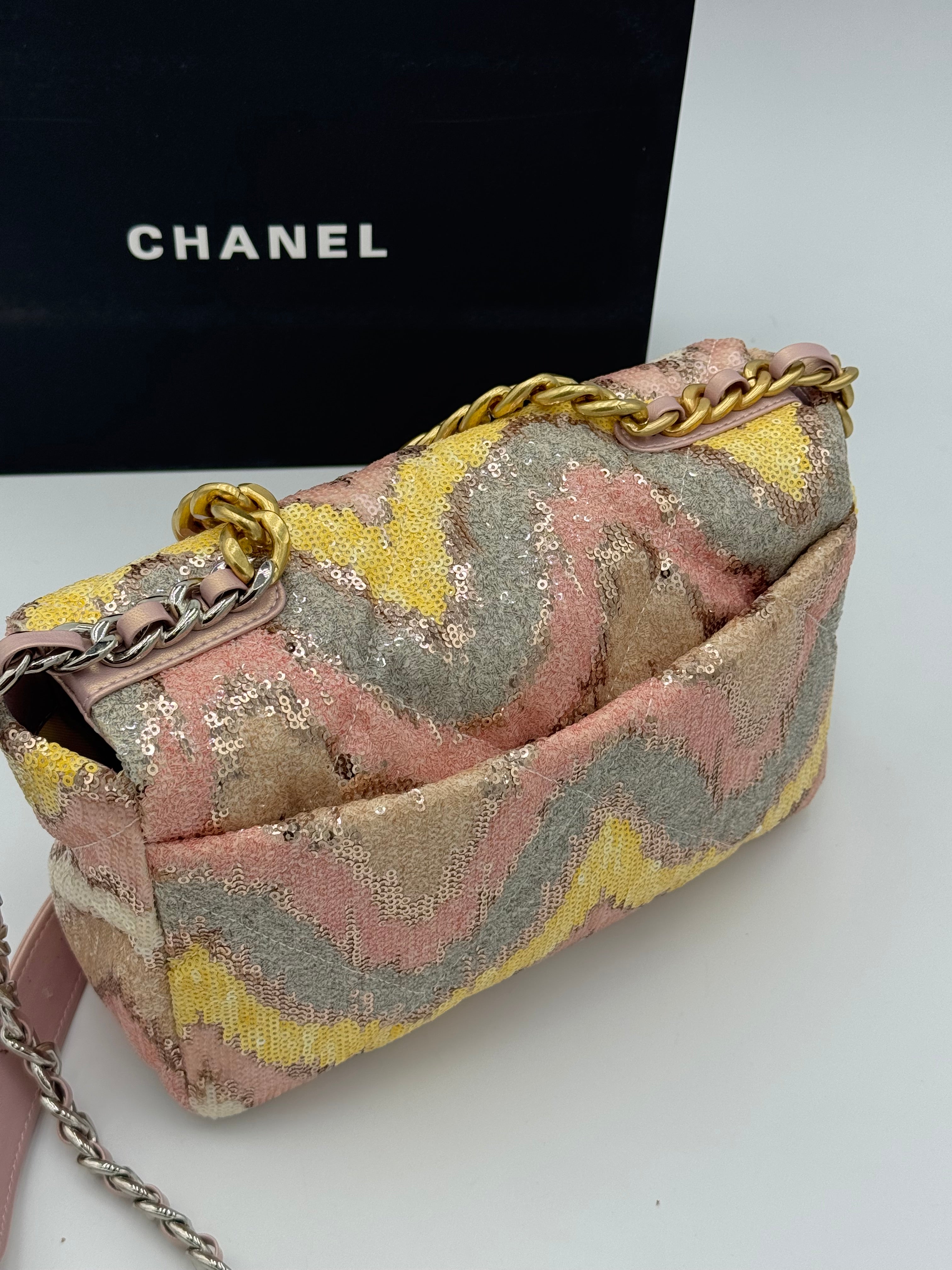 Borsa paillettes pink 25cm