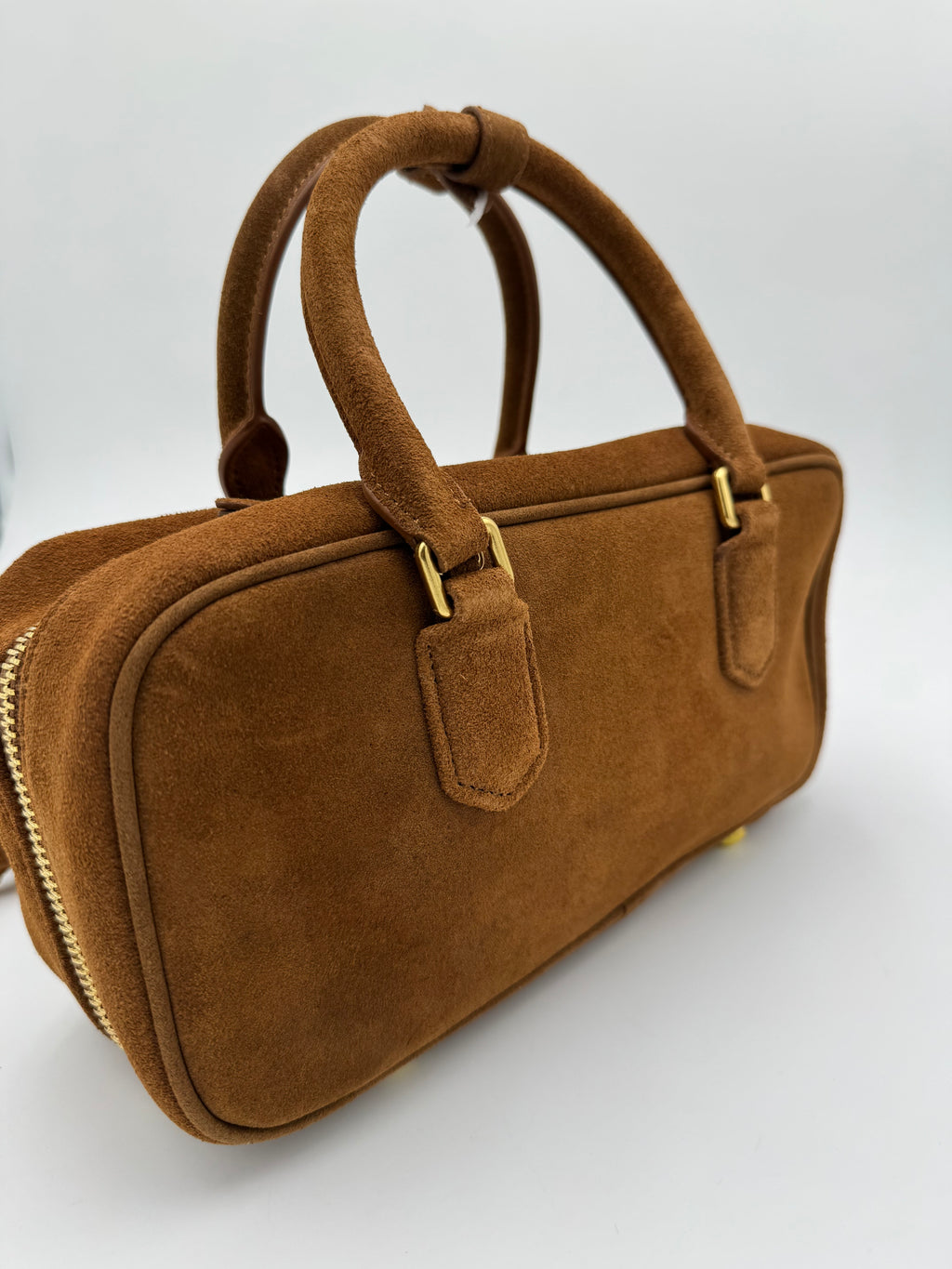 Borsa camoscio camel 25cm