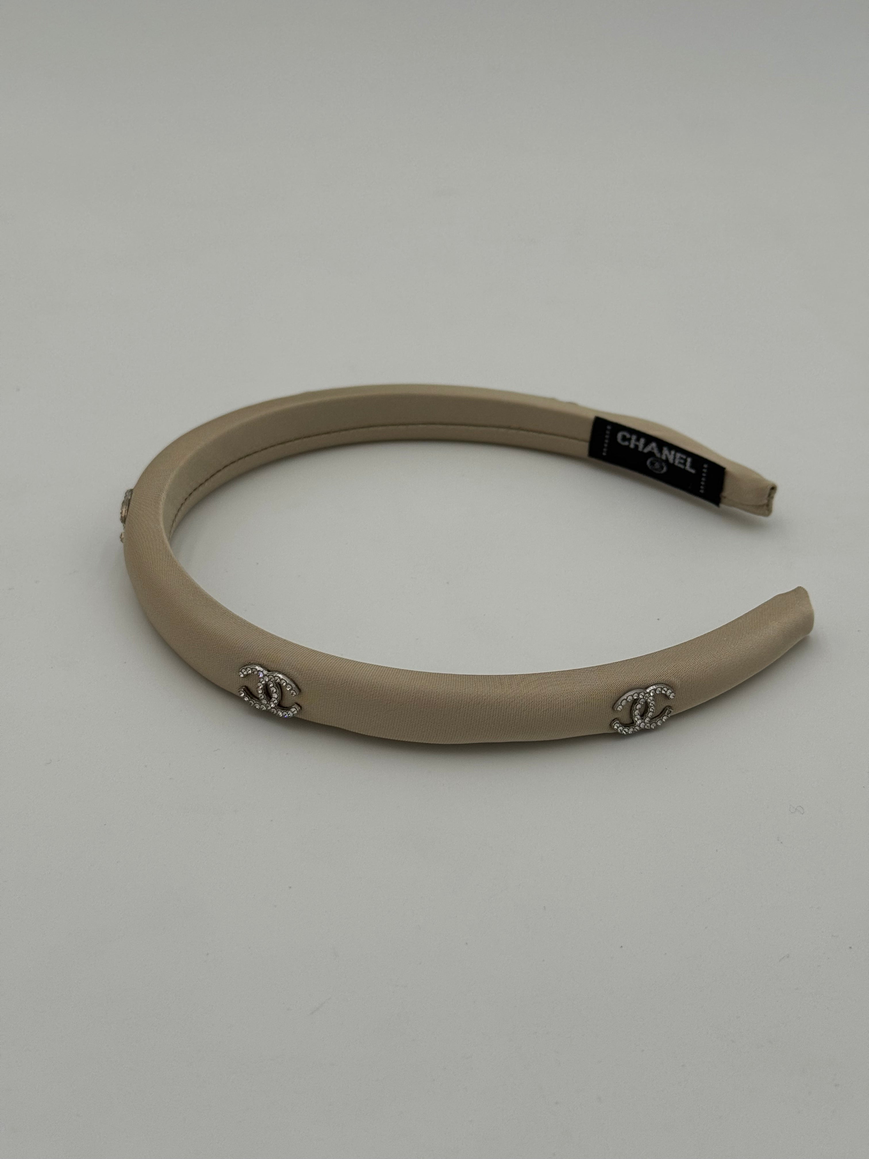 Cerchietto chany raso beige