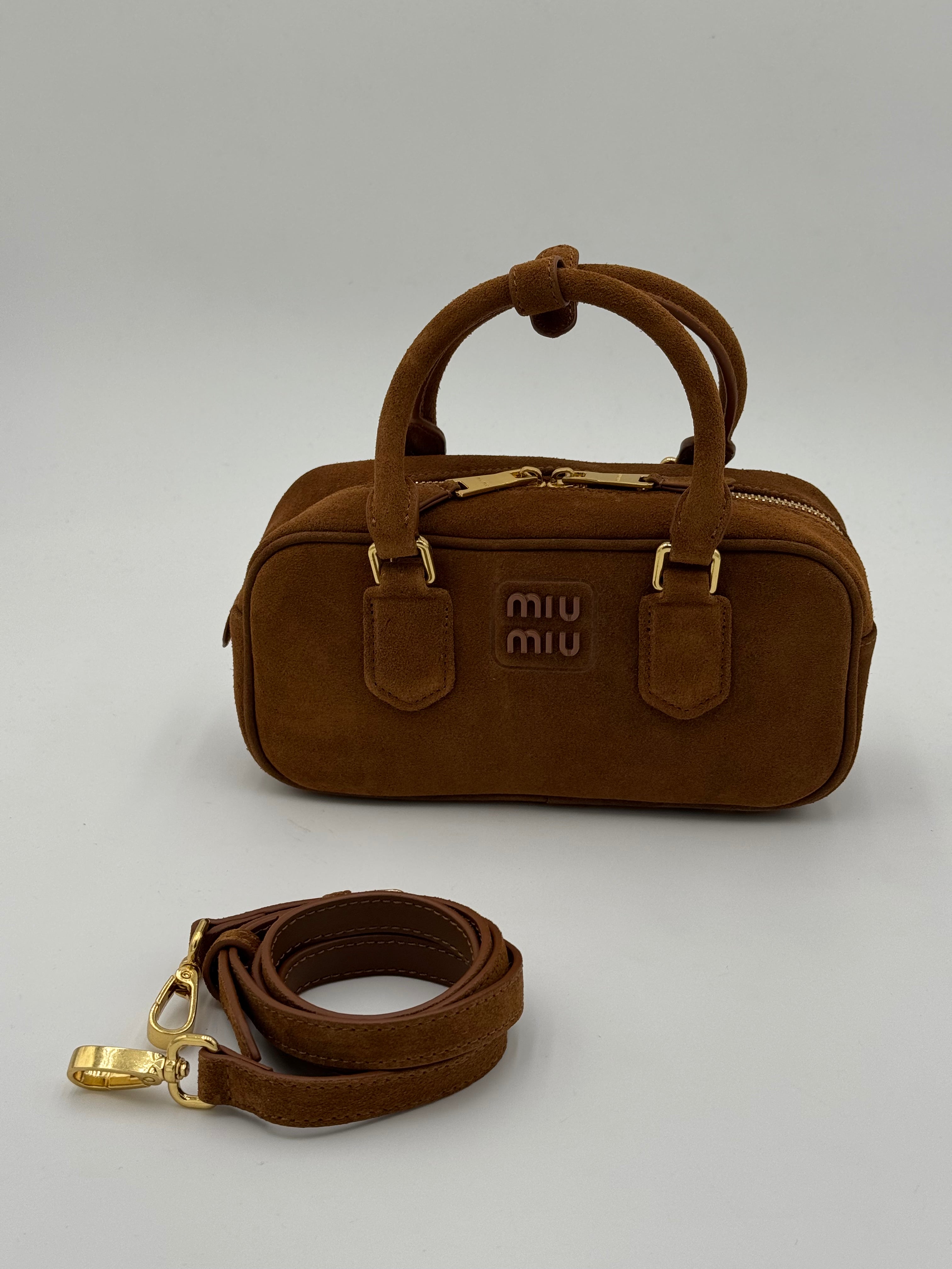 Borsa camoscio camel 23cm