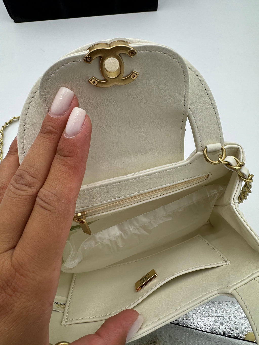 Borsa kelly white 20cm