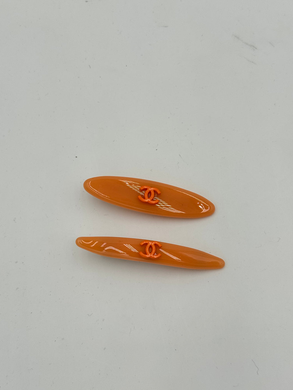 Coppia clip arancio