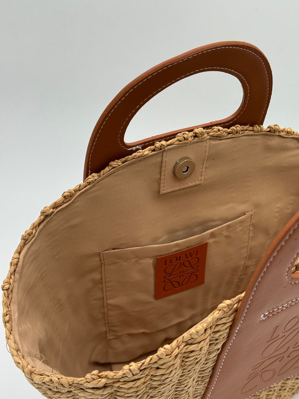 Borsa love paglia