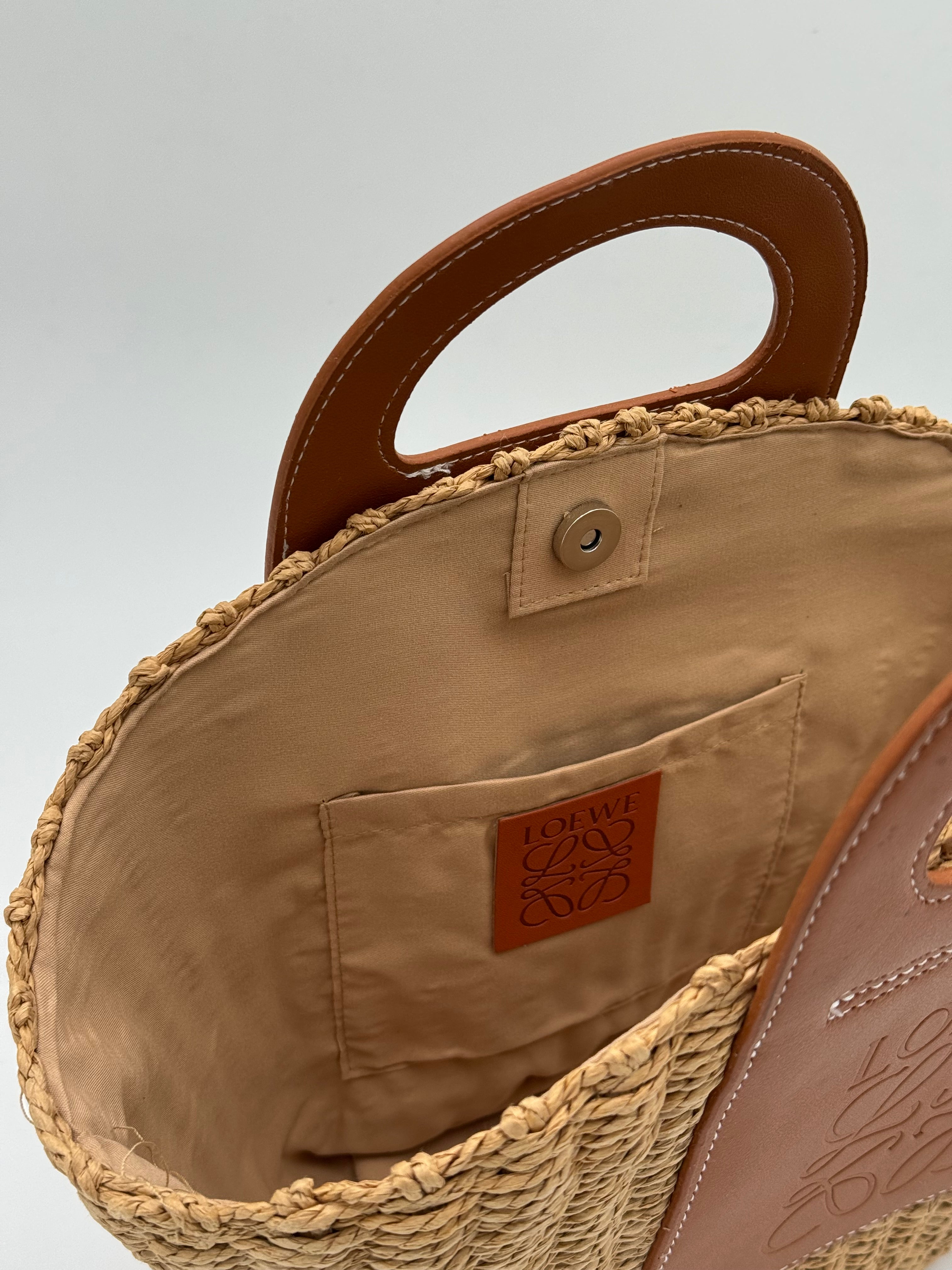 Borsa love paglia