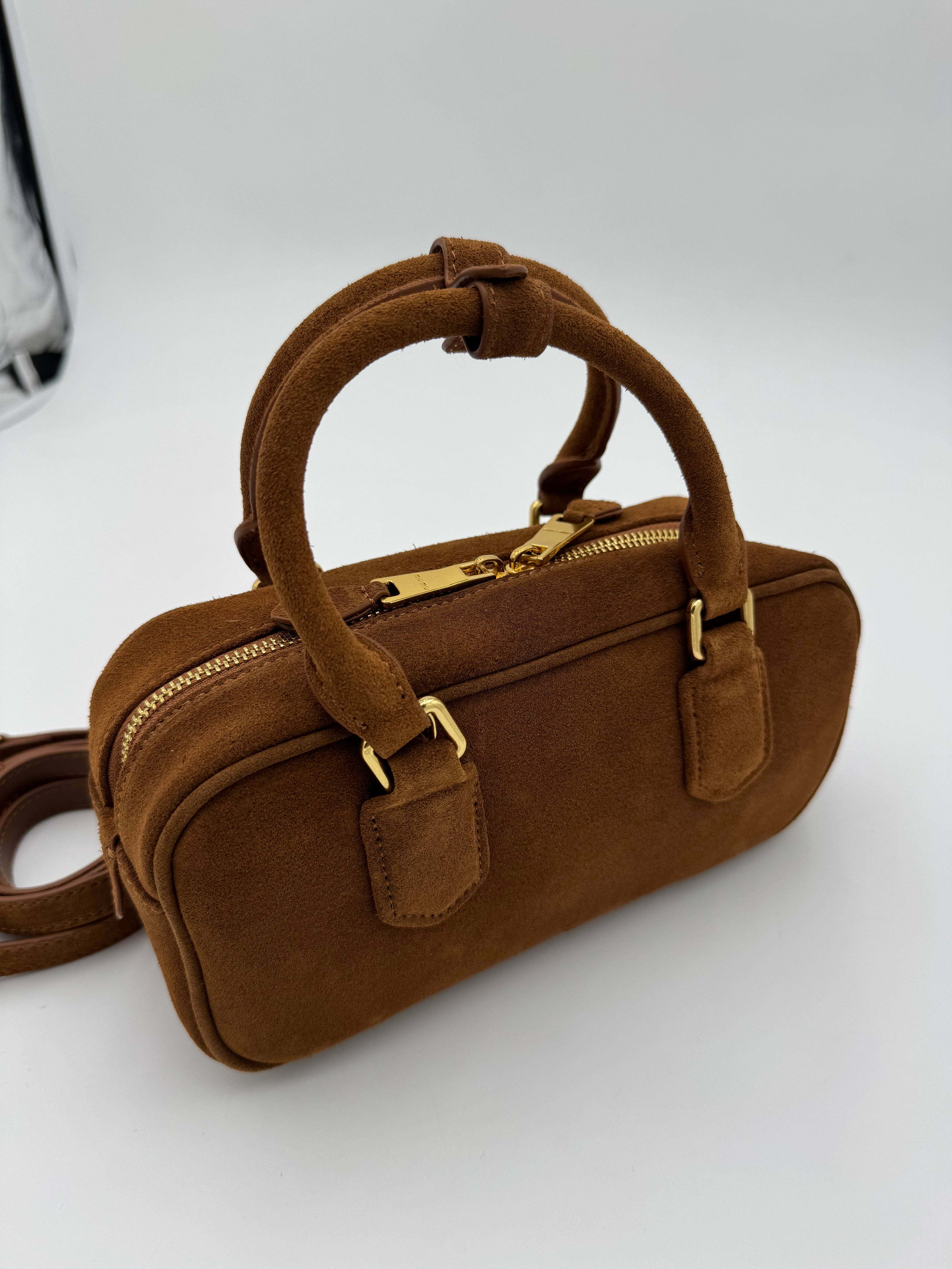 Borsa camoscio camel 23cm