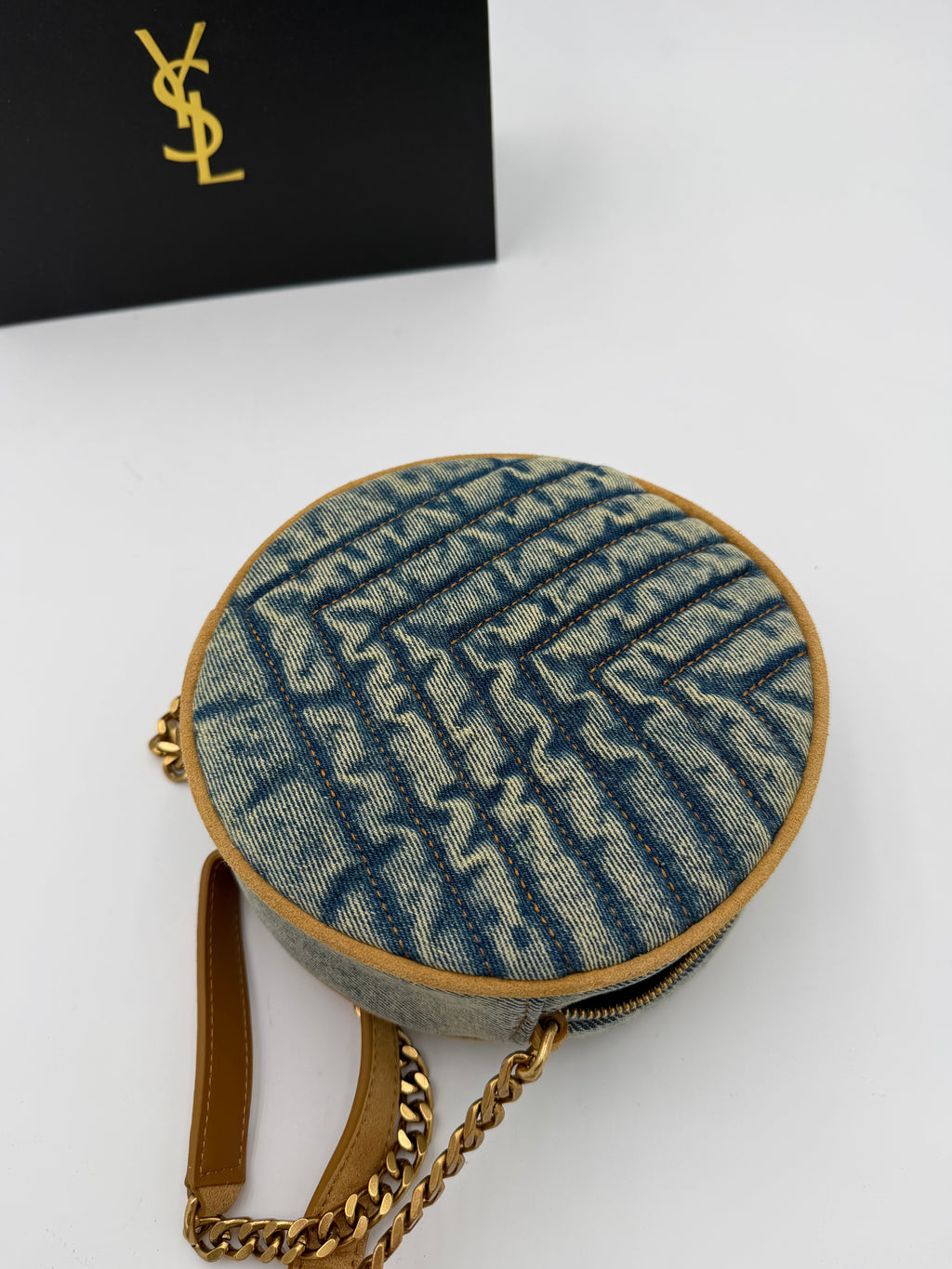Borsa denim rotonda