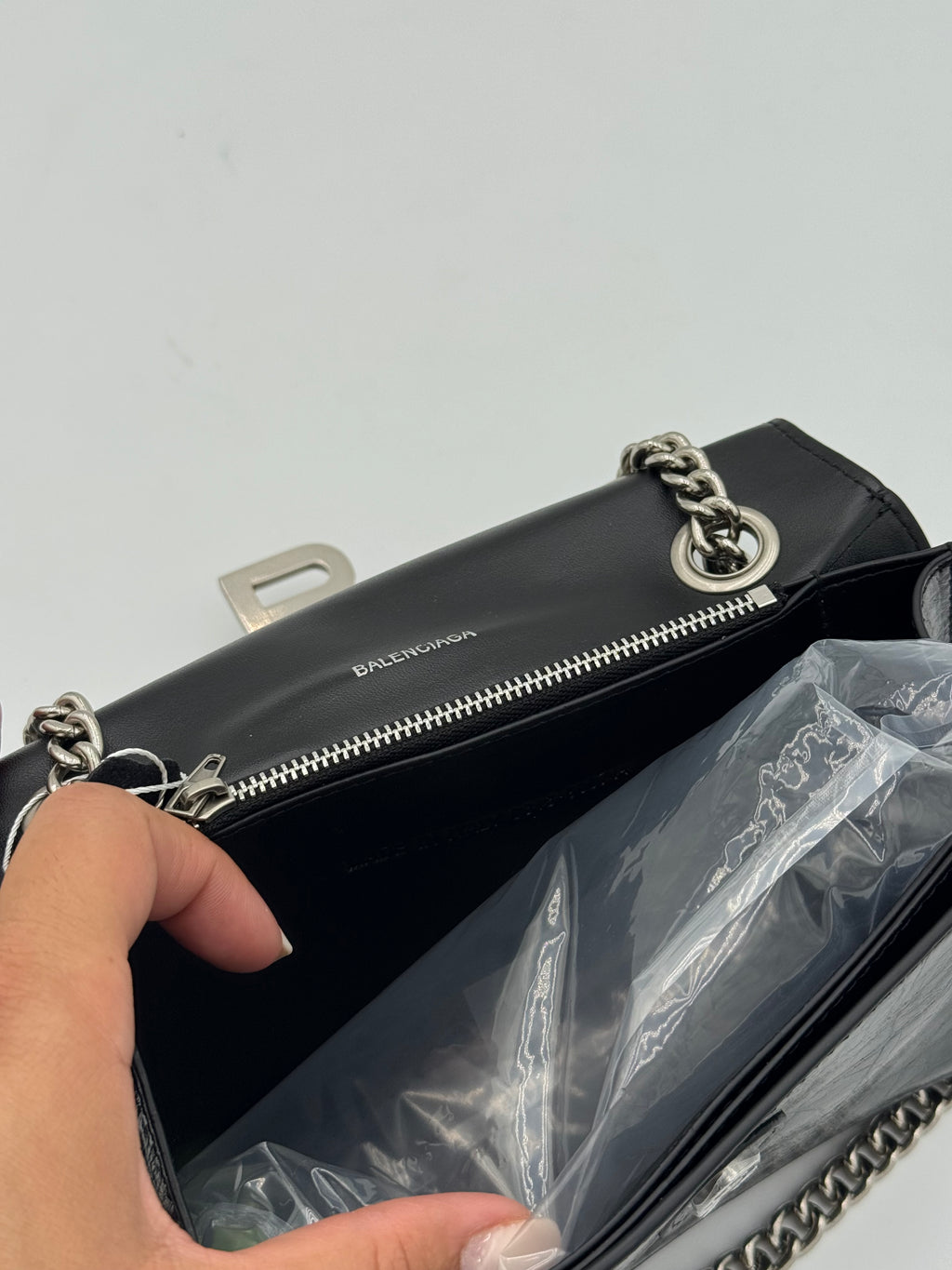 Borsa bale 23cm argento